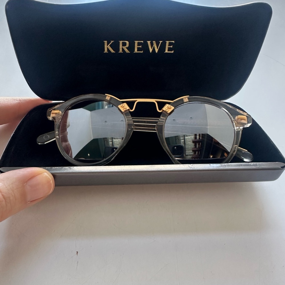 KREWE Silver Round Frame Glasses